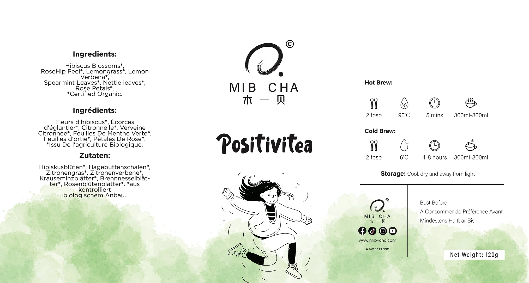 Mibcha Tea pouch design